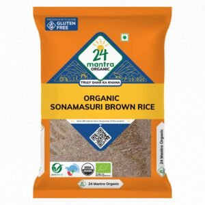 24MA SONAMASURI RAW RICE BROWN ORGA 1 KG - Image 1
