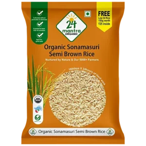 24MA SONAMASURI RAW RICE BROWN ORGA 10 KG - Image 1