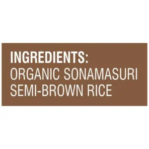24MA SONAMASURI RAW RICE BROWN ORGA 10 KG - Image 3