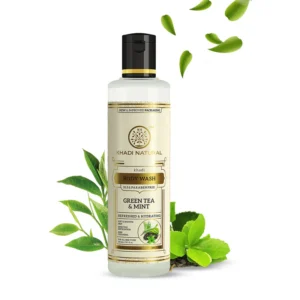 KHADI GREEN TEA AND MINT BODY WASH SLS AND PARABEN FREE - Image 1