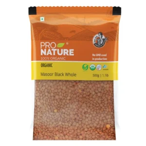 PRO NAT MASOOR BLACK WHOLE 500G - Image 1