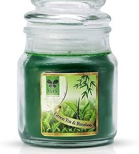 IRIS GREEN TEA BAMBOO CANDLE - Image 1